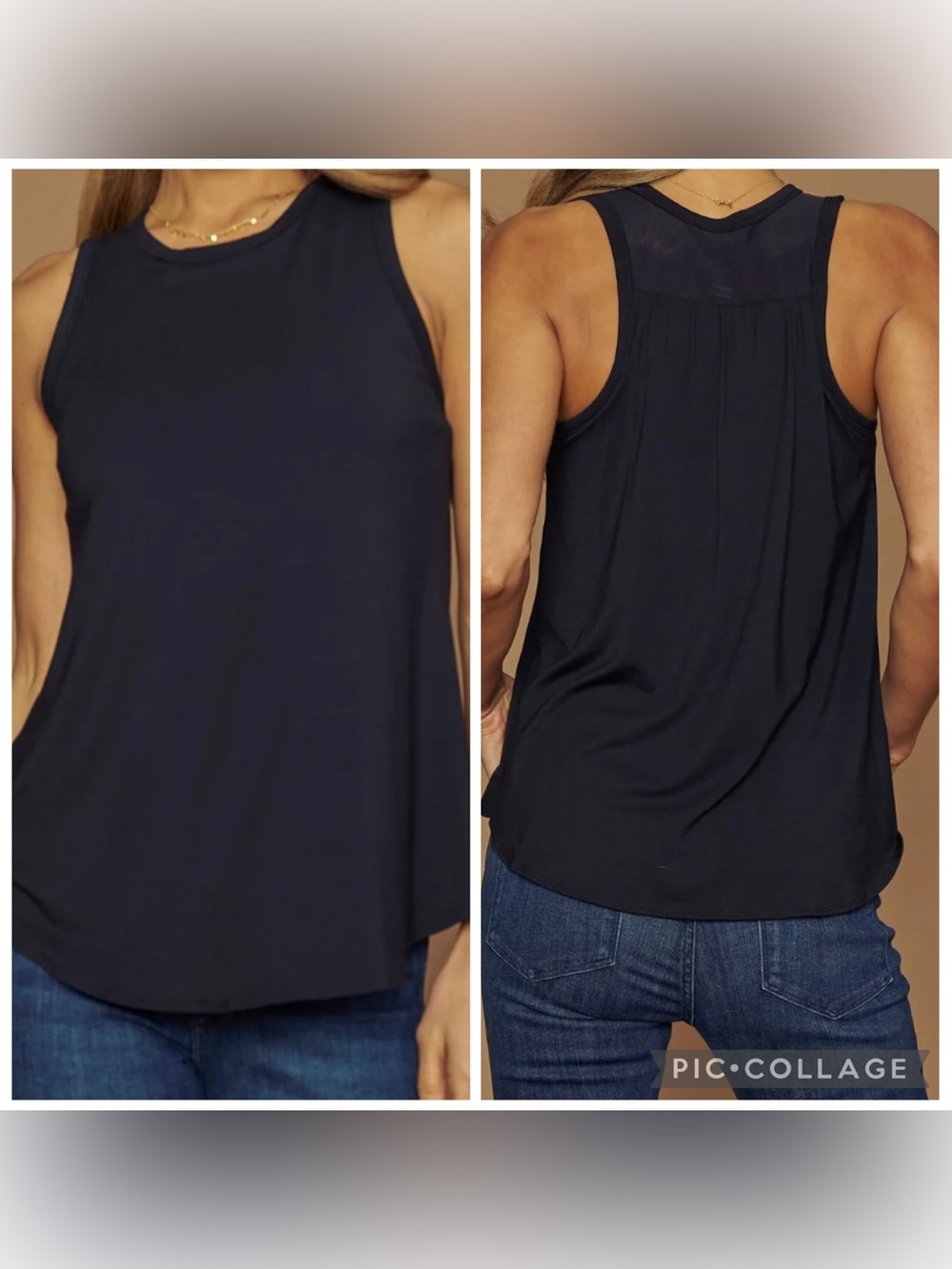 SHEBIRD Women’s Black THE FREEDOM RACERBACK TANK Built In Bra Mesh Detail Size S